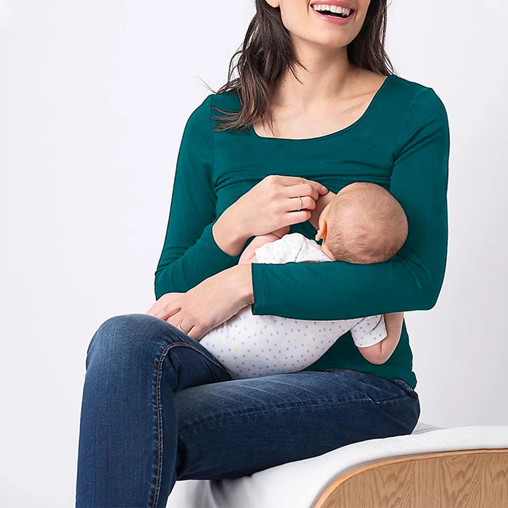 Long Sleeve Breastfeeding Tee