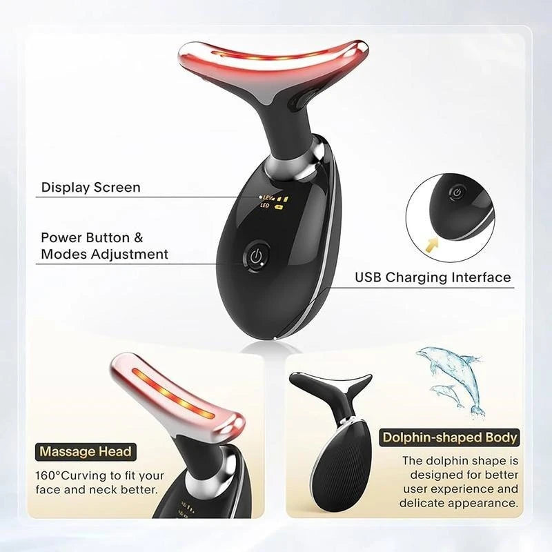 LED Vibrating Neck & Face Massager