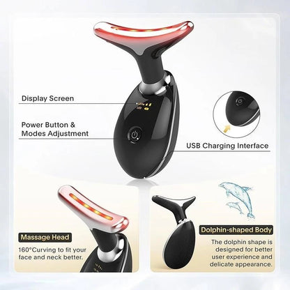 LED Vibrating Neck & Face Massager