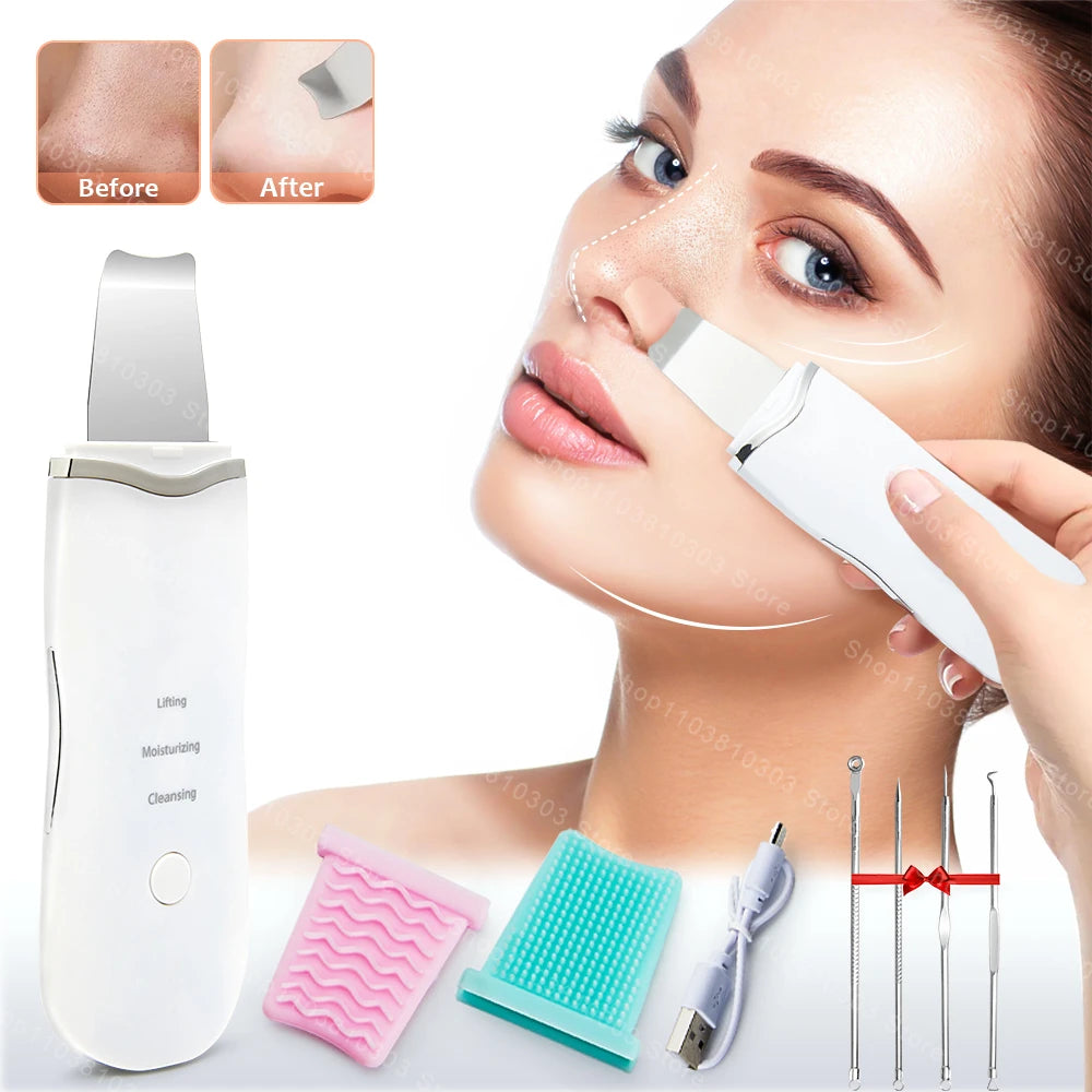 Ultrasonic Skin Scrubber Face Spatula