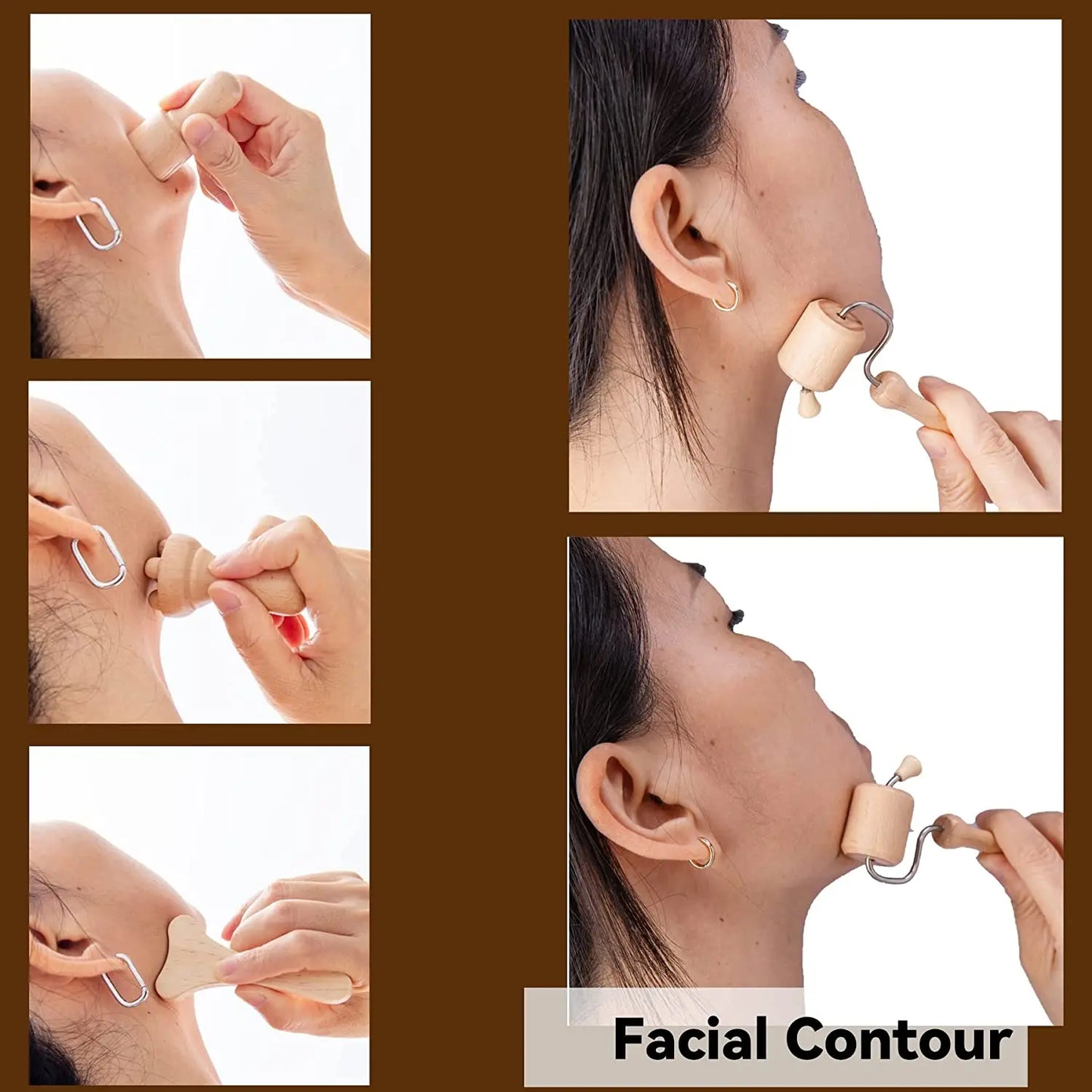 Wooden Massager Face Roller