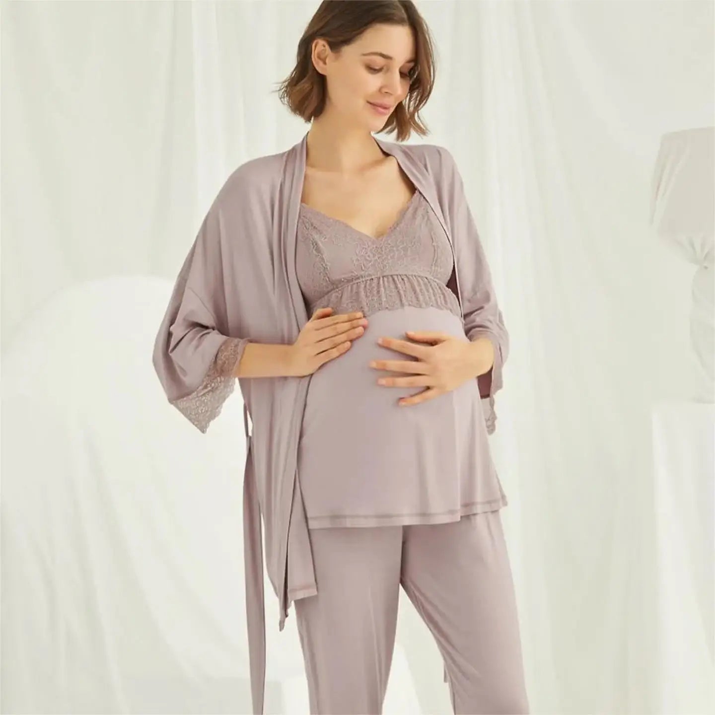 Sleeveless Maternity Nursing Sleepwear Set
