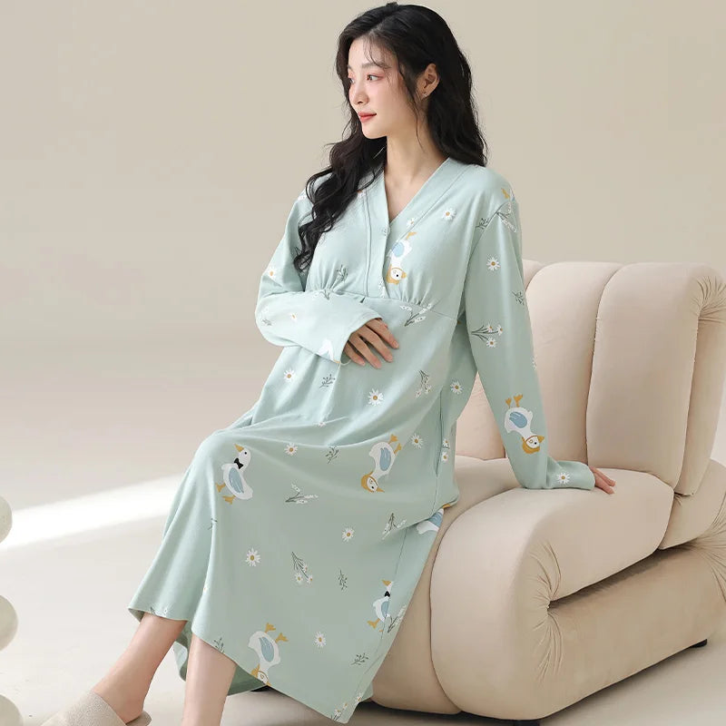 Gown – Long Sleeve Nursing Pajamas