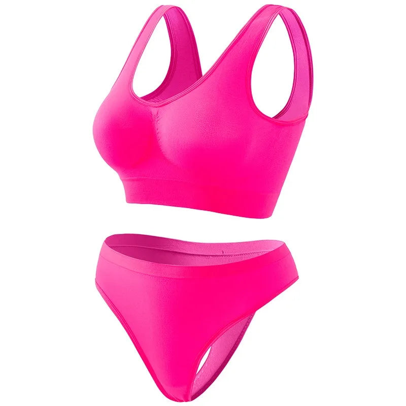 Seamless Wireless Bra & Thong Set