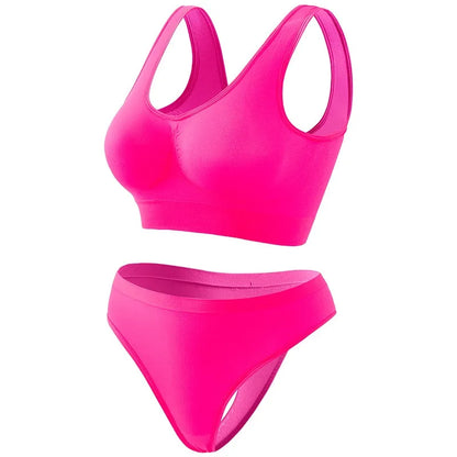 Seamless Wireless Bra & Thong Set