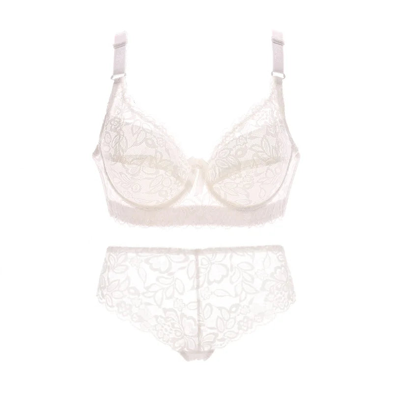 Plus Size Lace Push-Up Bralette Set