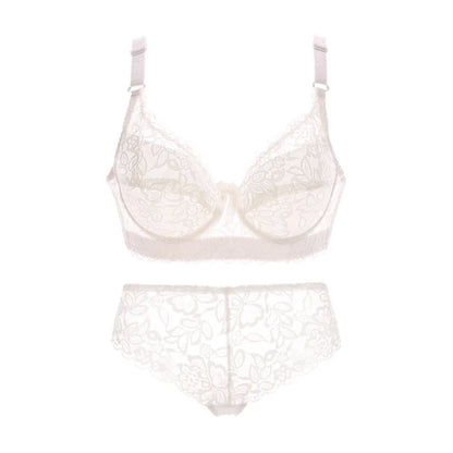 Plus Size Lace Push-Up Bralette Set