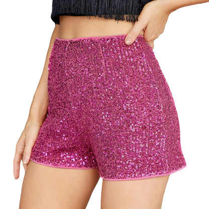 Women’s Sequin High Waist Shorts