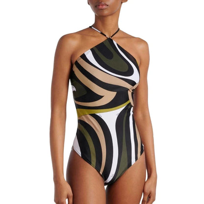 Pucci Print Halter Backless Bodysuit