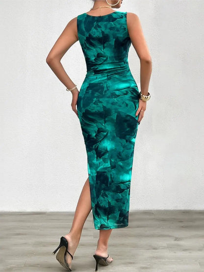 Women’s Printed Sleeveless Midi Dress