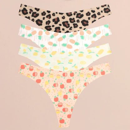 4-Piece Ultra Soft Seamless Thong Set