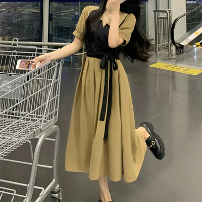 Slim Fit Ruched Satin Midi Dress