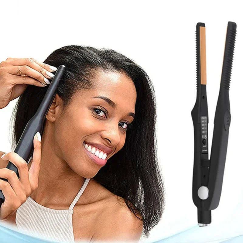 2-in-1 Mini Ceramic Hair & Beard Straightener