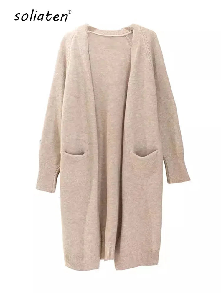 Women’s Warm V-Neck Sweater Cardigan