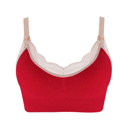 Wireless Front-Open Lace Nursing Bra
