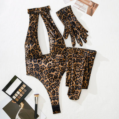 Sexy Leopard Print Lingerie Set