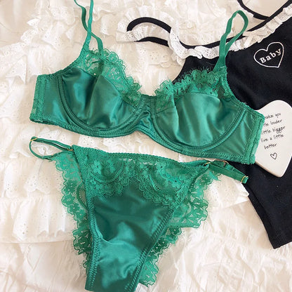 Ultra-Thin French Lace Bra & Thong Set