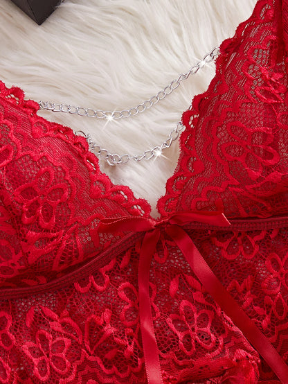 Women's Sexy Red Lingerie Night Dress