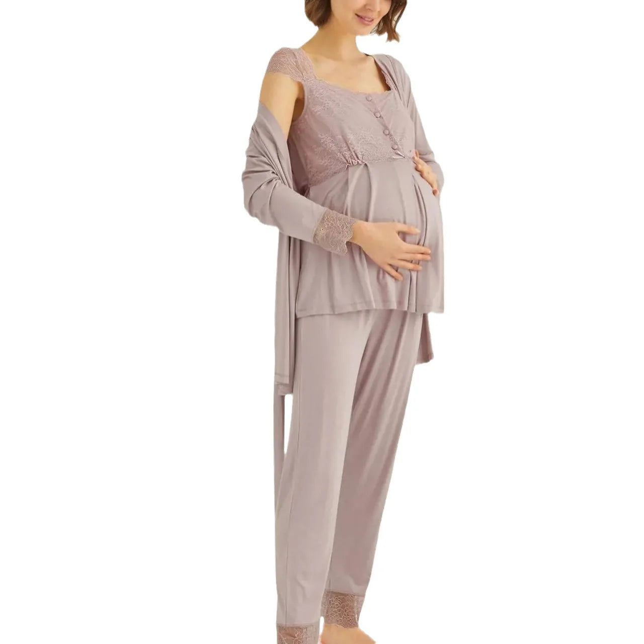 Sleeveless Maternity Nursing Sleepwear Set