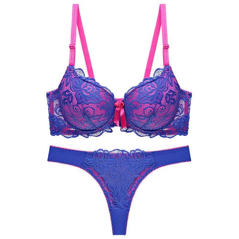 Plus Size Push-Up Lace Bra Set