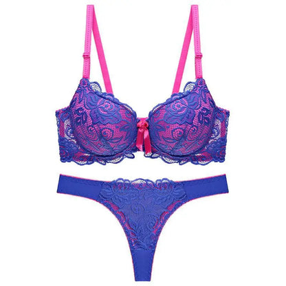 Plus Size Push-Up Lace Bra Set