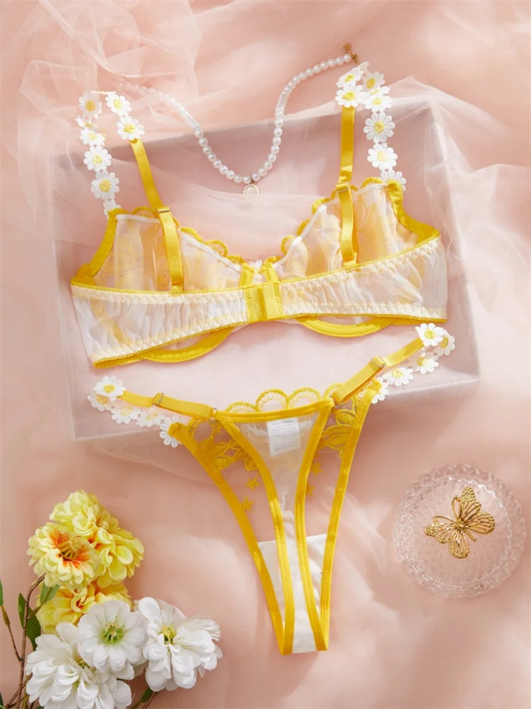 Fairy Floral Lace Erotic Lingerie Set
