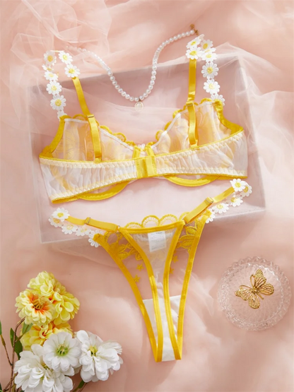 Fairy Floral Lace Erotic Lingerie Set