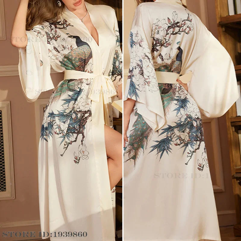 Silk Lace Kimono Sleepwear Robe