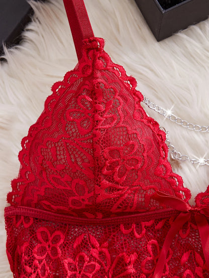 Women's Sexy Red Lingerie Night Dress