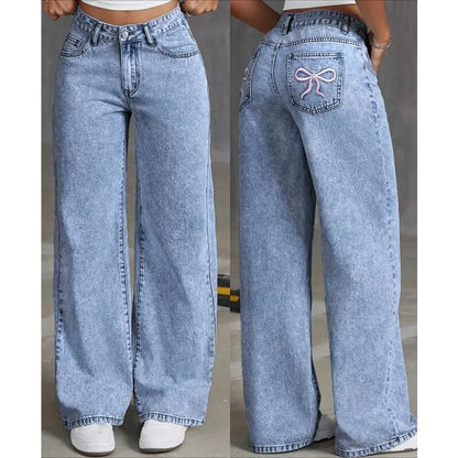 Women’s High-Waist Denim Wide Leg Jeans