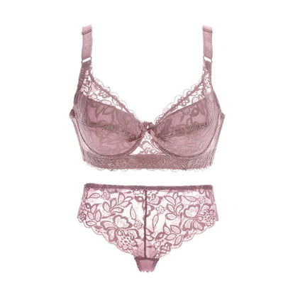 Plus Size Lace Push-Up Bralette Set