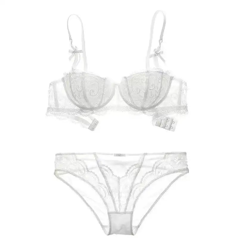 French Lace Minimalist Half-Cup Bra
