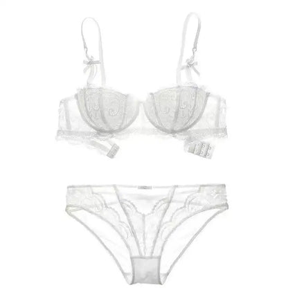 French Lace Minimalist Half-Cup Bra