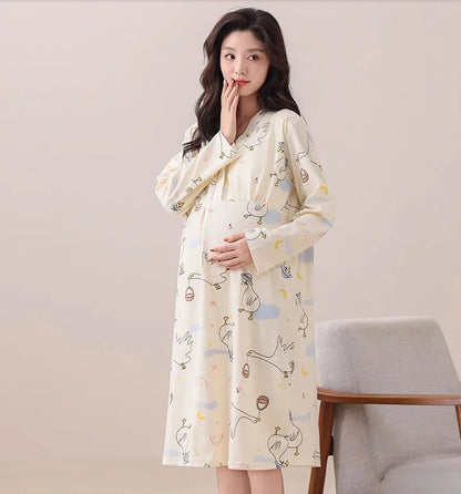 Gown – Long Sleeve Nursing Pajamas