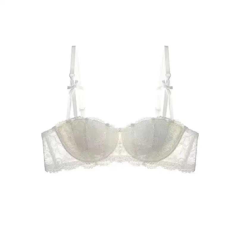 French Lace Minimalist Half-Cup Bra