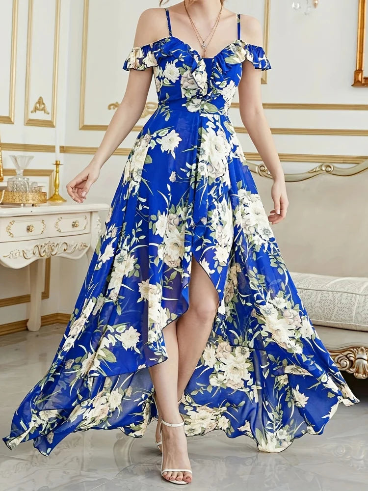 Women's Off-Shoulder Floral Beach Dress