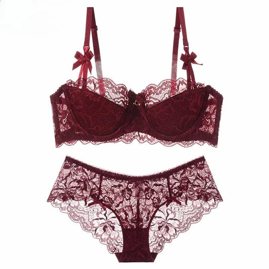 Sheer French Lace Lingerie Set