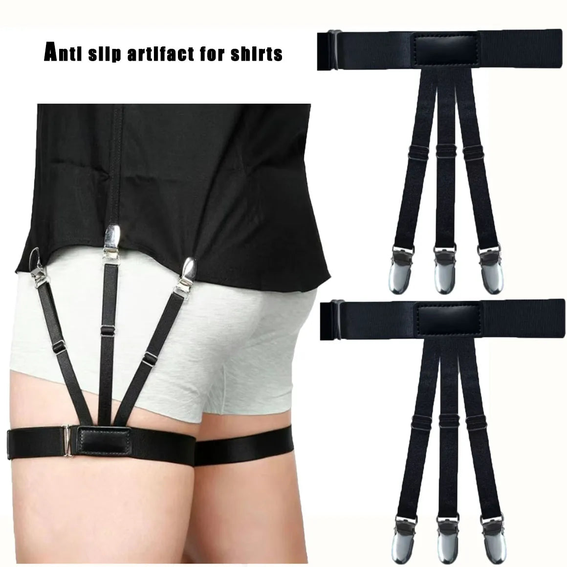 Men’s Adjustable Anti-Slip Shirt Straps