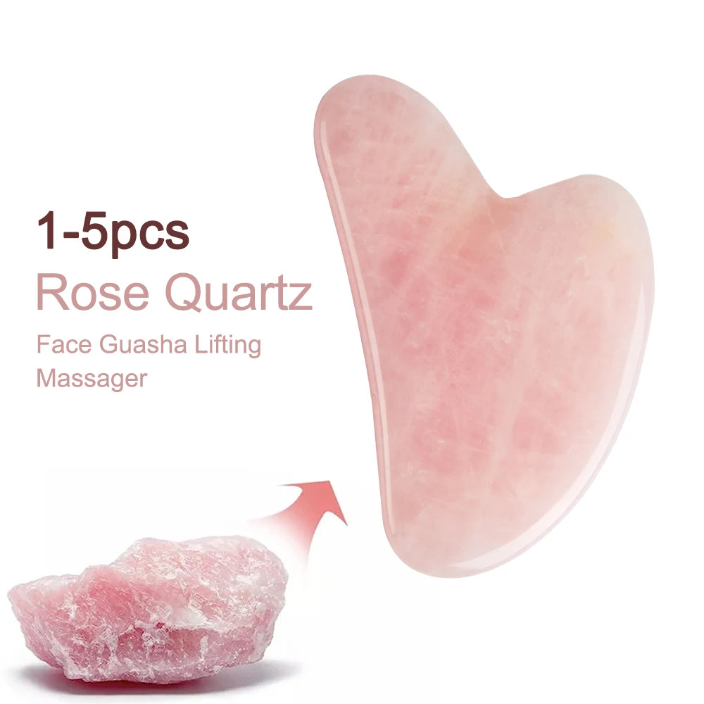 Rose Quartz Gua Sha Face Massager