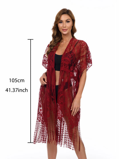 Long Kimono Bikini Swim Cover Up