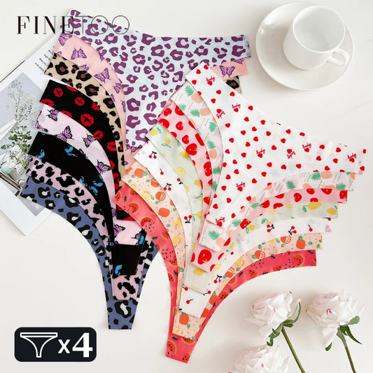 4-Piece Ultra Soft Seamless Thong Set