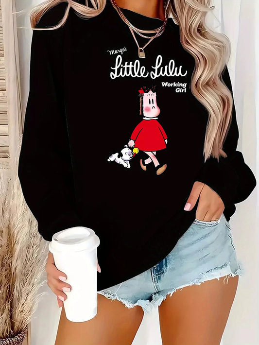 Y2K Graphic Fleece-Lined Women’s Sweatshirt