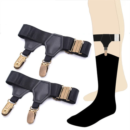 1 Pair Black Socks Suspenders