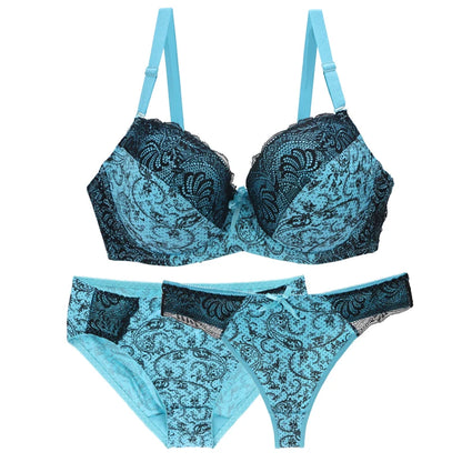 3-Piece Seamless Push-Up Bra Set