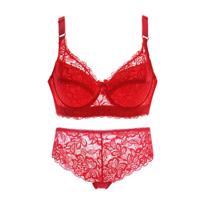 Plus Size Lace Push-Up Bralette Set