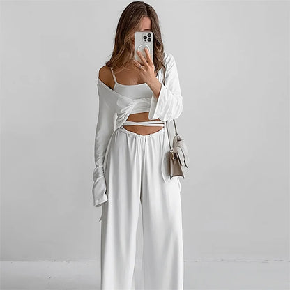 Long Sleeved Pants Set Sleepwear