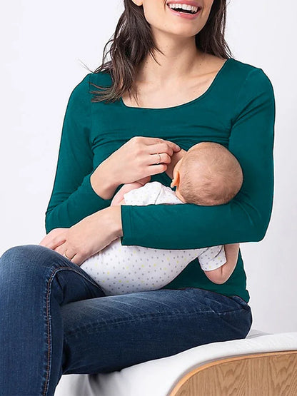 Long Sleeve Breastfeeding Tee