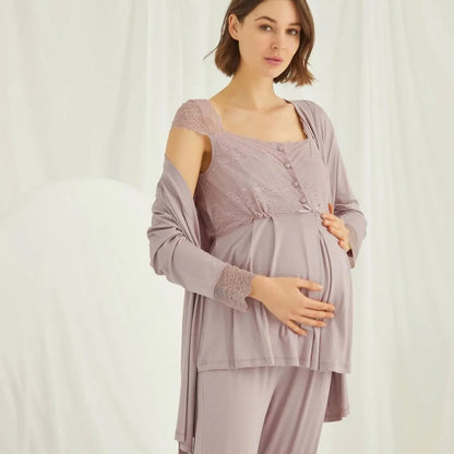 Sleeveless Maternity Nursing Sleepwear Set