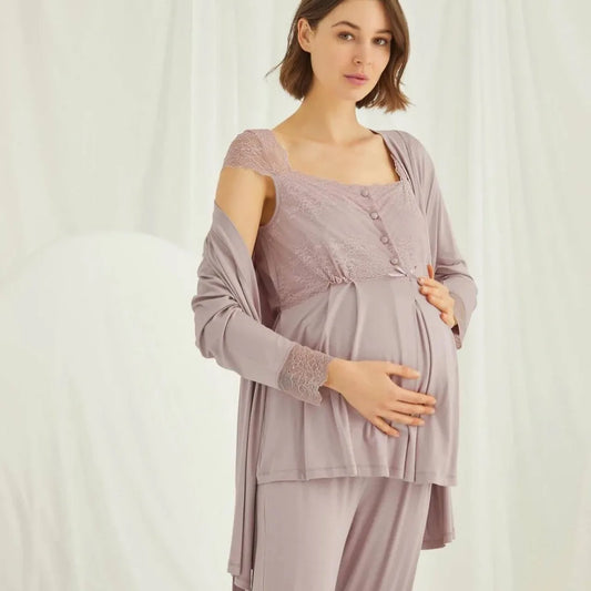 Sleeveless Maternity Nursing Sleepwear Set