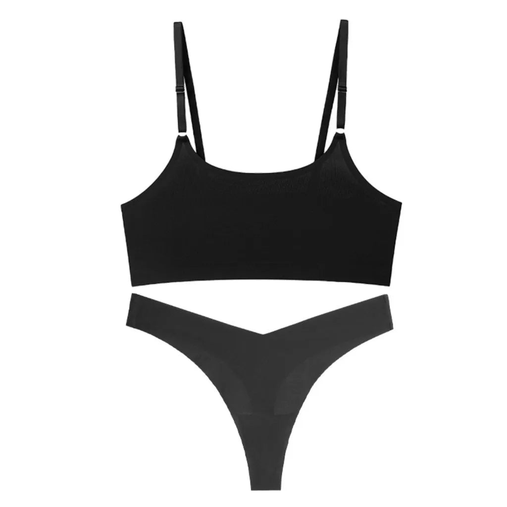 Ice Silk Seamless Wireless Lingerie Set